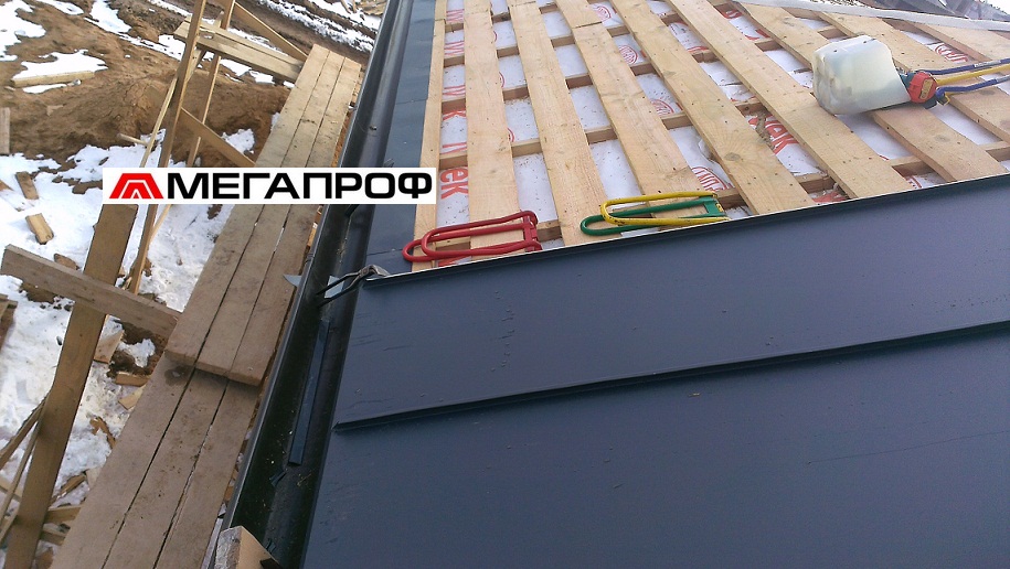 монтаж фальцевой кровли, фальцевая кровля